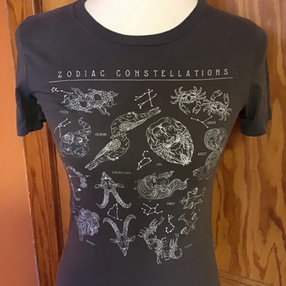 Fifth Sun Zodiac Constellations Graphic Tee | Vintage Astrology T-Shirt - Picture 6 of 10